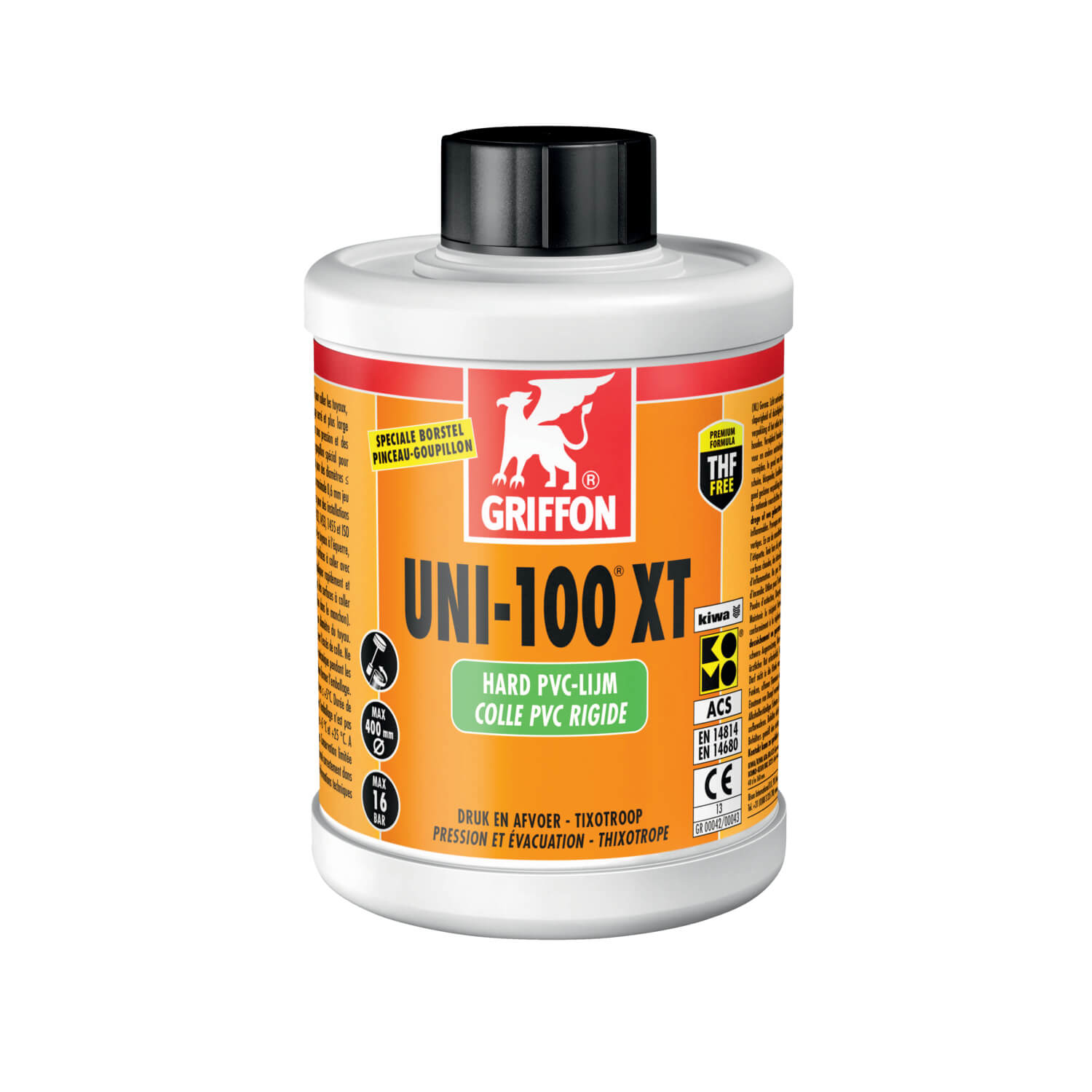 Griffon PVC lijm UNI-100 XT, Kiwa