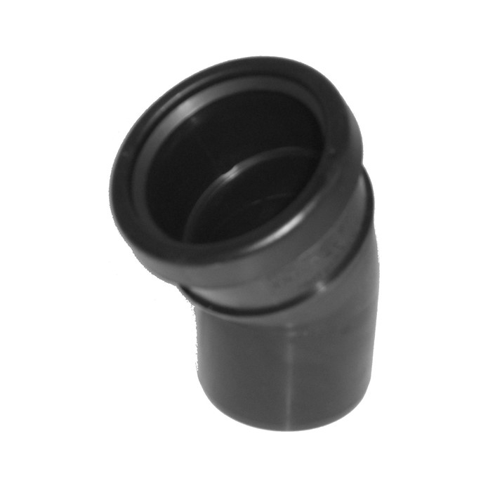 Binnenriolering PP manchetverbinding bocht, 30°, m/s, zwart, SN4