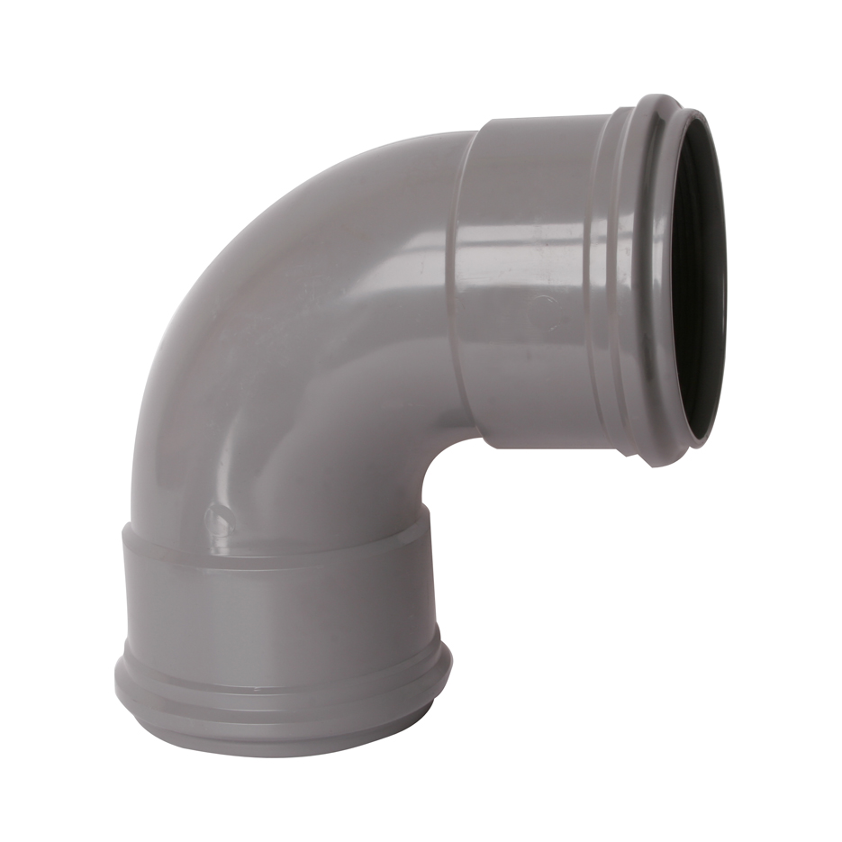 PVC-U buitenriolering manchetverbinding bocht, 88°, M/M,SN4