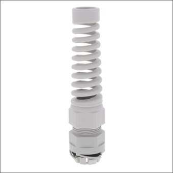 Wiska Wartel, met kabelspiraal, IP68, slagvast PA, grijs