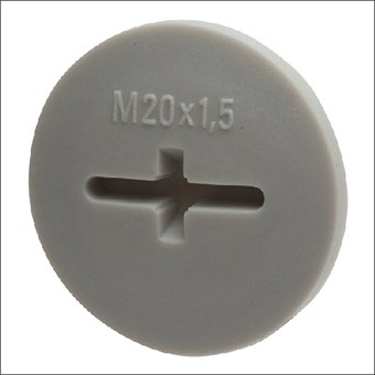 Wiska Blindstop, IP56, slagvast PA, grijs