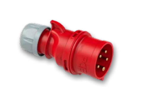 PCE, stekker SHARK 013-6V, 16A 3-P, 230VAC, 50/60Hz, 6h, IP44/54