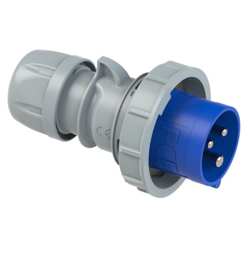 PCE, CEE-stekker 16A 3p 6h IP67 TT SHARK, PA6 behuizing, 3-polig (2P+PE), 6h positie, 200–250V~, IP66/IP67
