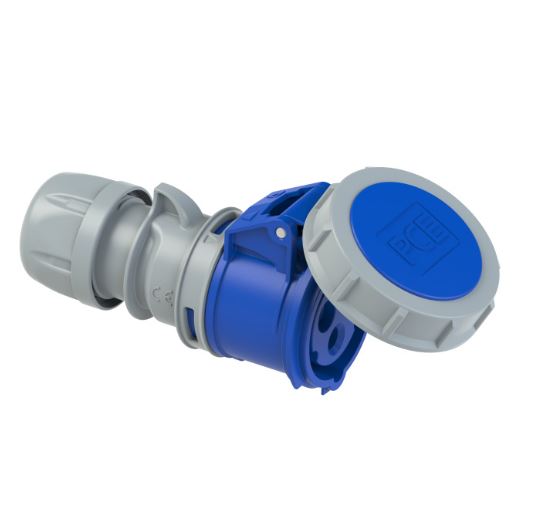 PCE, CEE-koppeling 16A 3p 6h IP67 TT SHARK, PA6 behuizing, 3-polig (2P+PE), 6h positie, 200–250V~, IP66/IP67
