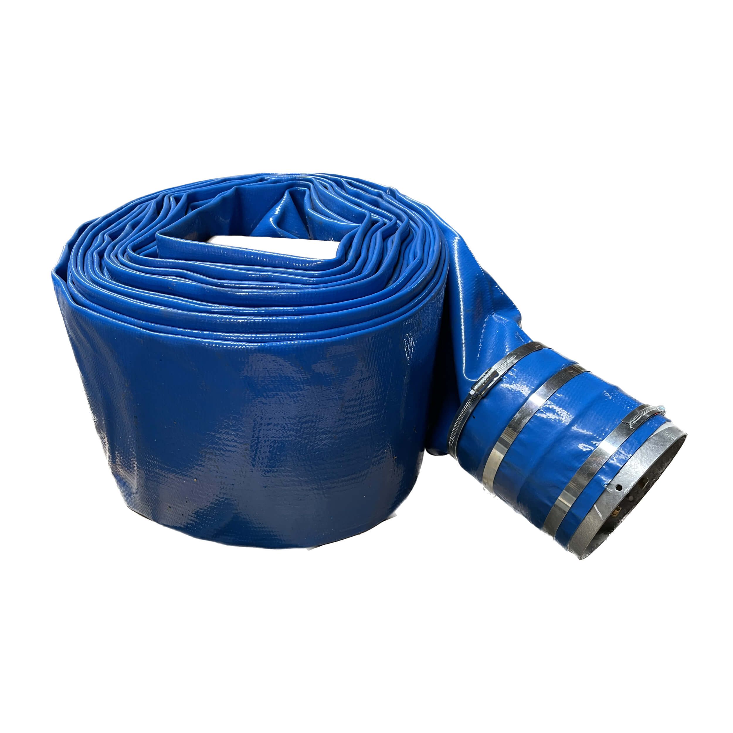 Zoetwater Kuilafdekslang set, diam. 5" - 125 mm, PN4.0, gemonteerd met 2 vulaansluitingen incl. Messing 3/4" afsluiters en Geka koppelingen